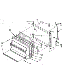Freezer Door parts for Whirlpool Refrigerator ET18GKXSG0A from AppliancePartsPros.com
