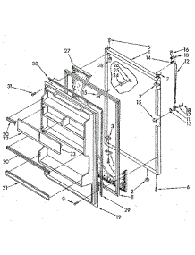 Refrigerator Door parts for Whirlpool Refrigerator ET18GKXSF0A from AppliancePartsPros.com