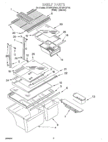 05 - Shelf, Lit / Optional parts for Whirlpool Refrigerator ET18PKXFW01 from AppliancePartsPros.com
