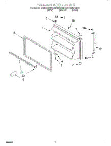 06 - Freezer Door, Lit / Optional parts for Whirlpool Refrigerator GT22DKXGN00 from AppliancePartsPros.com