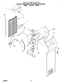 10 - Airflow parts for Whirlpool Refrigerator ED25DQXBW01 from AppliancePartsPros.com
