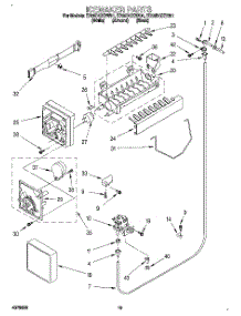 12 - Icemaker, Lit / Optional parts for Whirlpool Refrigerator ED25DQXBW01 from AppliancePartsPros.com
