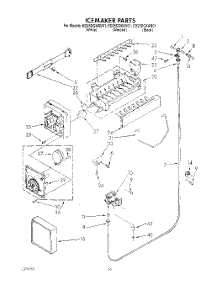 12 - Icemaker, Lit / Optional parts for Whirlpool Refrigerator ED25DQXAB01 from AppliancePartsPros.com