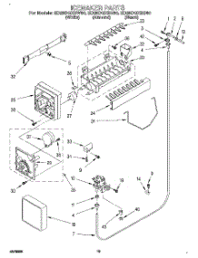 12 - Icemaker, Lit / Optional parts for Whirlpool Refrigerator ED25DQXBW00 from AppliancePartsPros.com