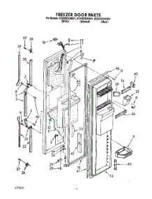 07 - Freezer Door parts for Whirlpool Refrigerator ED25DQXAW01 from AppliancePartsPros.com