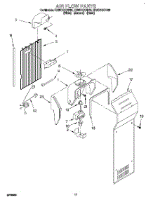 10 - Air Flow parts for Whirlpool Refrigerator ED25DQXDB02 from AppliancePartsPros.com