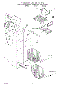 04 - Freezer Liner parts for Whirlpool Refrigerator ED25DQXDB05 from AppliancePartsPros.com