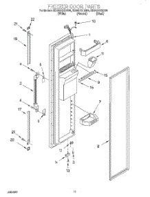 07 - Freezer Door parts for Whirlpool Refrigerator ED25DQXDN05 from AppliancePartsPros.com