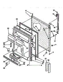 Refrigerator Door parts for Whirlpool Refrigerator ED25DMXDW00 from AppliancePartsPros.com