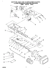 05 - Motor And Ice Container parts for Whirlpool Refrigerator ED25DQXDN00 from AppliancePartsPros.com