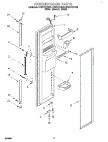 07 - Freezer Door parts for Whirlpool Refrigerator ED25DQXDN02 from AppliancePartsPros.com