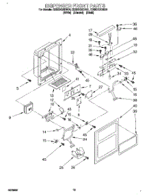 08 - Dispenser Front parts for Whirlpool Refrigerator ED25DQXDB01 from AppliancePartsPros.com