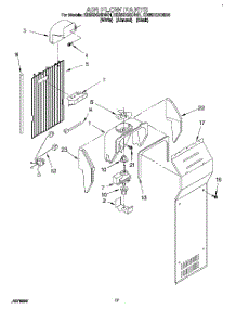 10 - Air Flow parts for Whirlpool Refrigerator ED25DQXDN01 from AppliancePartsPros.com