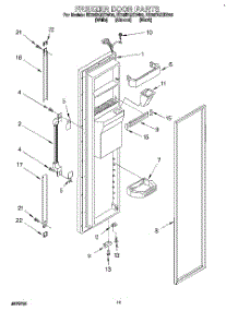 07 - Freezer Door parts for Whirlpool Refrigerator ED25DQXDB00 from AppliancePartsPros.com