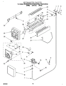 12 - Icemaker, Lit / Optional parts for Whirlpool Refrigerator ED25DQXDB00 from AppliancePartsPros.com