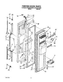08 - Freezer Door parts for Whirlpool Refrigerator ED25DQXAW00 from AppliancePartsPros.com