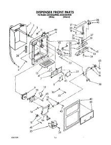 09 - Dispenser Front parts for Whirlpool Refrigerator ED25DQXAW00 from AppliancePartsPros.com