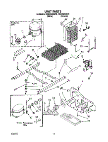 10 - Unit parts for Whirlpool Refrigerator ED25DQXAW00 from AppliancePartsPros.com