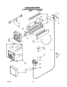 13 - Icemaker, Lit / Optional parts for Whirlpool Refrigerator ED25DQXAW00 from AppliancePartsPros.com