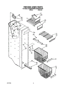 05 - Freezer Liner parts for Whirlpool Refrigerator ED25DQXAN00 from AppliancePartsPros.com