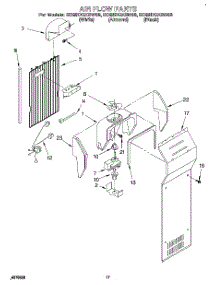 10 - Air Flow parts for Whirlpool Refrigerator ED25DQXBN00 from AppliancePartsPros.com