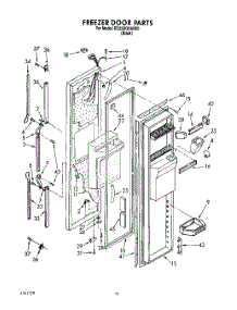 08 - Freezer Door parts for Whirlpool Refrigerator ED25DQXAB00 from AppliancePartsPros.com