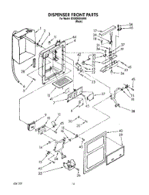 09 - Dispenser Front parts for Whirlpool Refrigerator ED25DQXAB00 from AppliancePartsPros.com