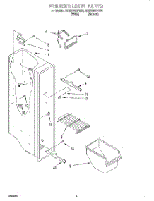 04 - Freezer Liner parts for Whirlpool Refrigerator ED22GWXFN00 from AppliancePartsPros.com