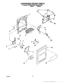 09 - Dispenser Front parts for Whirlpool Refrigerator ED22GWXFW00 from AppliancePartsPros.com