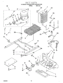 10 - Unit parts for Whirlpool Refrigerator ED22GWXFN00 from AppliancePartsPros.com