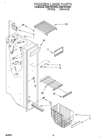 04 - Freezer Liner parts for Whirlpool Refrigerator ED25PWXAN02 from AppliancePartsPros.com