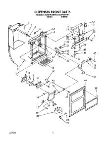 08 - Dispenser Front parts for Whirlpool Refrigerator ED25PWXAN01 from AppliancePartsPros.com