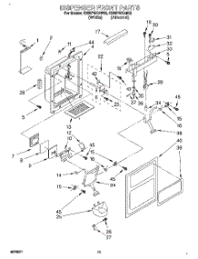 08 - Dispenser Front parts for Whirlpool Refrigerator ED25PWXAN02 from AppliancePartsPros.com