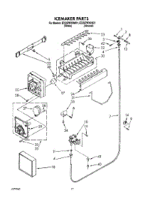 12 - Icemaker, Lit / Optional parts for Whirlpool Refrigerator ED25PWXAN01 from AppliancePartsPros.com