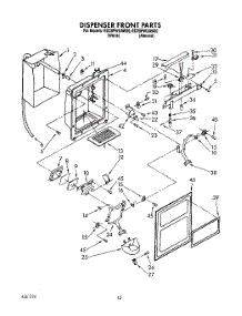 09 - Dispenser Front parts for Whirlpool Refrigerator ED25PWXAN00 from AppliancePartsPros.com