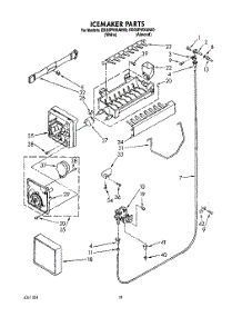 13 - Icemaker, Lit / Optional parts for Whirlpool Refrigerator ED25PWXAN00 from AppliancePartsPros.com
