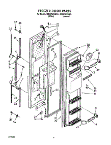 07 - Freezer Door parts for Whirlpool Refrigerator ED25PWXAW01 from AppliancePartsPros.com