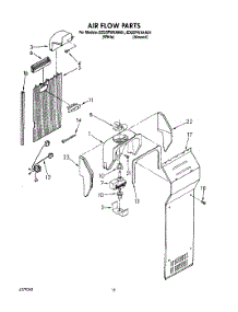 10 - Air Flow parts for Whirlpool Refrigerator ED25PWXAW01 from AppliancePartsPros.com