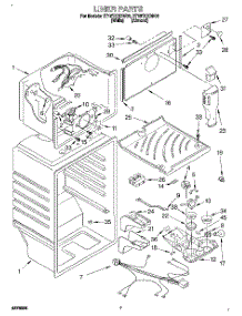 05 - Liner parts for Whirlpool Refrigerator ET18TKXDW01 from AppliancePartsPros.com