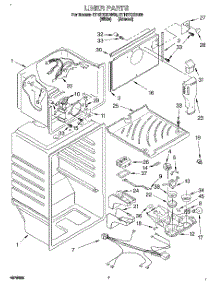 05 - Liner parts for Whirlpool Refrigerator ET18TKXDW00 from AppliancePartsPros.com