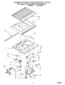 03 - Compartment Separator parts for Whirlpool Refrigerator ET18TKXBW00 from AppliancePartsPros.com