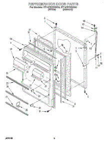 07 - Refrigerator Door, Lit / Optional parts for Whirlpool Refrigerator ET18TKXBW00 from AppliancePartsPros.com