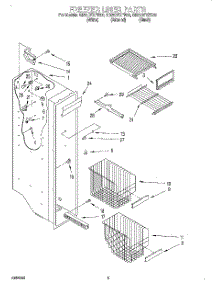 04 - Freezer Liner parts for Whirlpool Refrigerator GD25DFXFW00 from AppliancePartsPros.com
