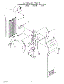 10 - Air Flow parts for Whirlpool Refrigerator GD25DFXFB00 from AppliancePartsPros.com