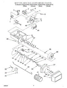 05 - Motor And Ice Container parts for Whirlpool Refrigerator GD25DFXFW02 from AppliancePartsPros.com