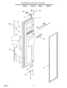 07 - Freezer Door parts for Whirlpool Refrigerator GD25DFXFW02 from AppliancePartsPros.com