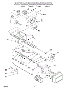 05 - Motor And Ice Container parts for Whirlpool Refrigerator GD25DFXFW03 from AppliancePartsPros.com