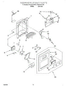 08 - Dispenser Front parts for Whirlpool Refrigerator ED20TQXFW00 from AppliancePartsPros.com