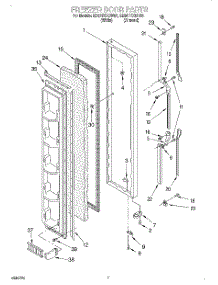 05 - Freezer Door parts for Whirlpool Refrigerator ED20TKXDW03 from AppliancePartsPros.com