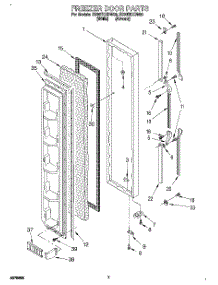 05 - Freezer Door parts for Whirlpool Refrigerator ED20TKXDW00 from AppliancePartsPros.com